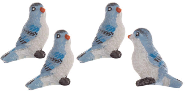 4X PTASZEK FIGURKA OZDOBA DO WIANKA
