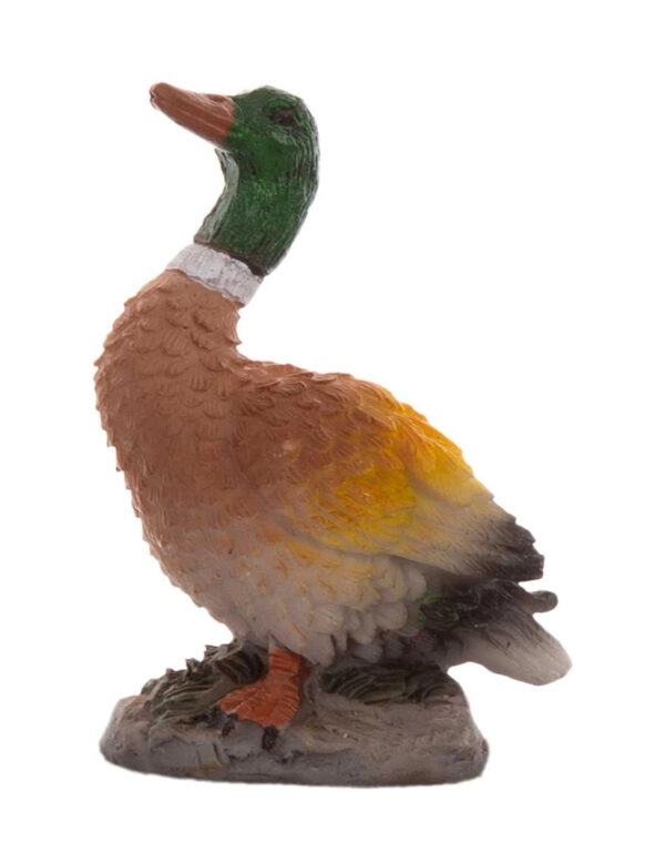 KACZKA BRĄZOWA FIGURKA POLIRESING 6 CM