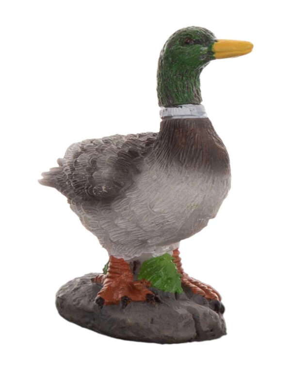 KACZKA SZARA FIGURKA POLIRESING 6 CM
