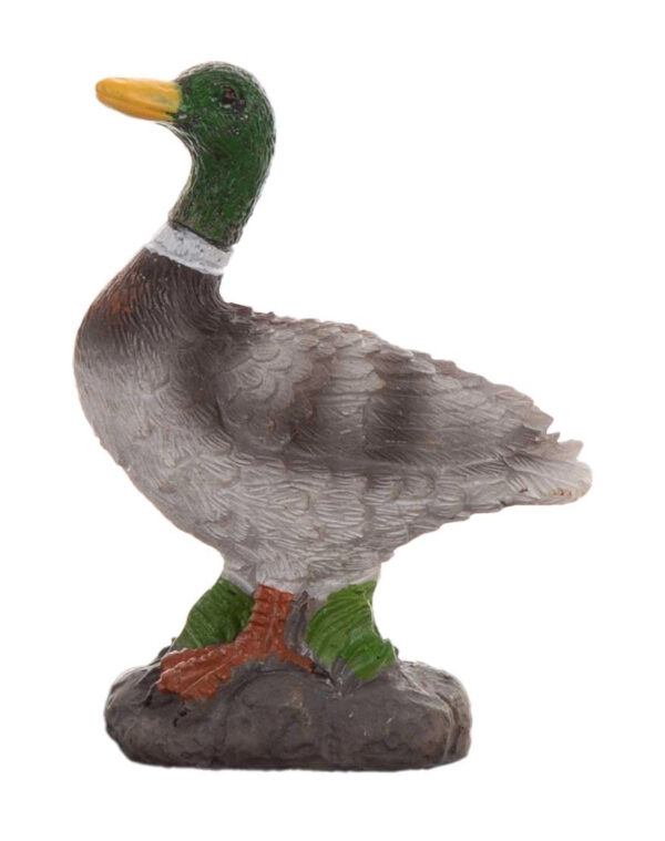 KACZKA SZARA FIGURKA POLIRESING 6 CM - obrazek 2