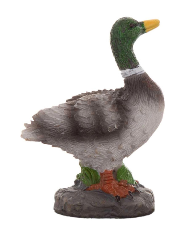 KACZKA SZARA FIGURKA POLIRESING 6 CM - obrazek 3