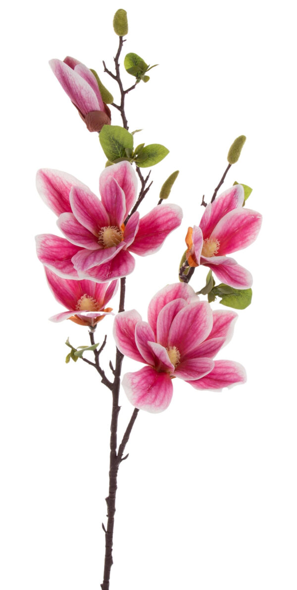 MAGNOLIA RÓŻOWA BIAŁA GAŁĄZKA 93 CM PREMIUM