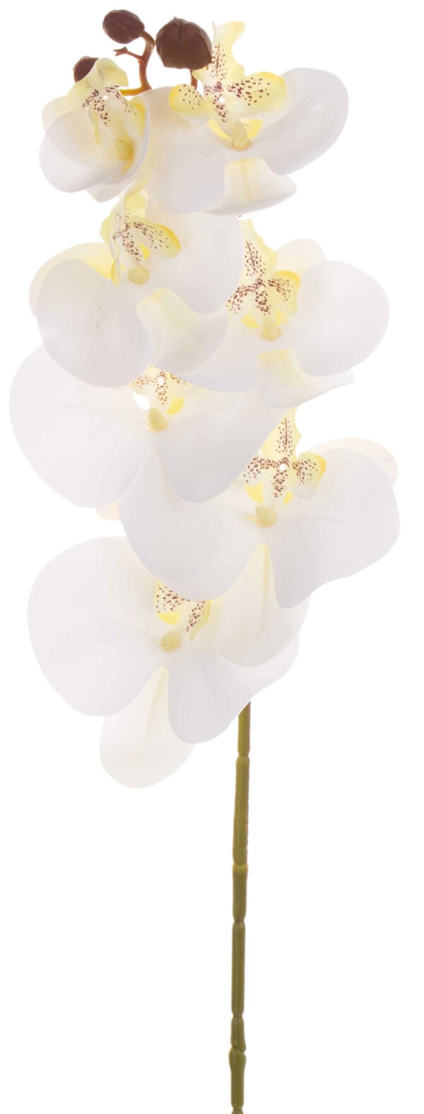 STORCZYK BIAŁY ŻÓŁTY ORCHIDEA GAŁĄZKA 76 CM KWIATY SZTUCZNE