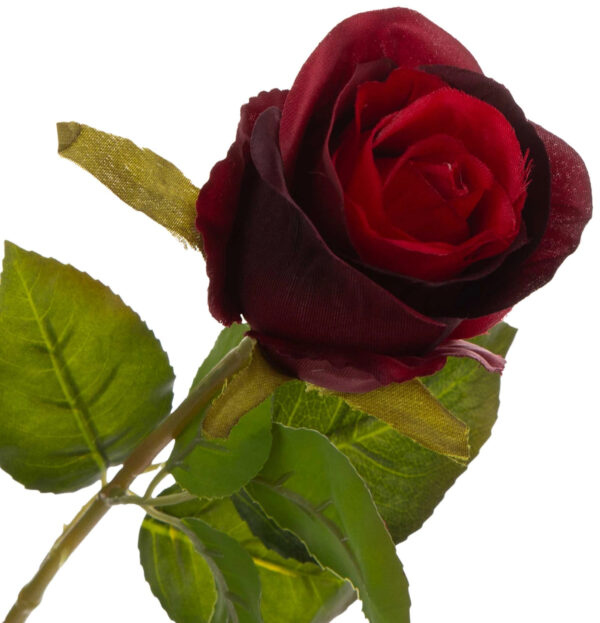 RÓŻA RED BLACK GAŁĄZKA ŁODYGA 72 CM KWIATY SZTUCZNE