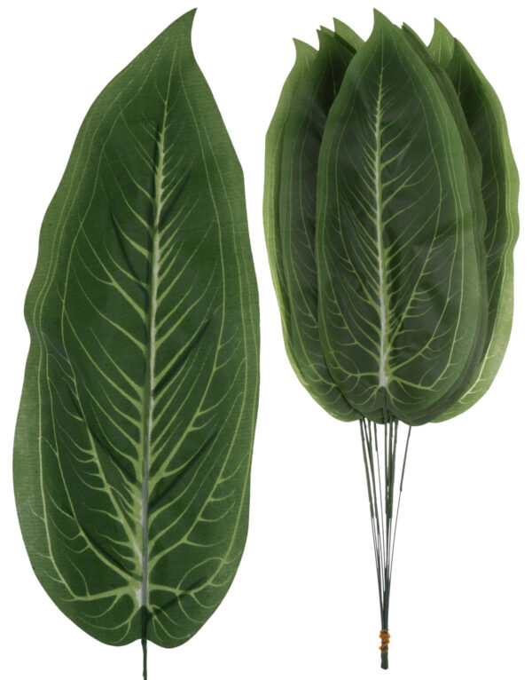 12 X LIŚĆ LIŚCIE DIFENBACHIA PODŁUŻNY 48 CM GAŁĄZKI DO KOMPOZYCJI