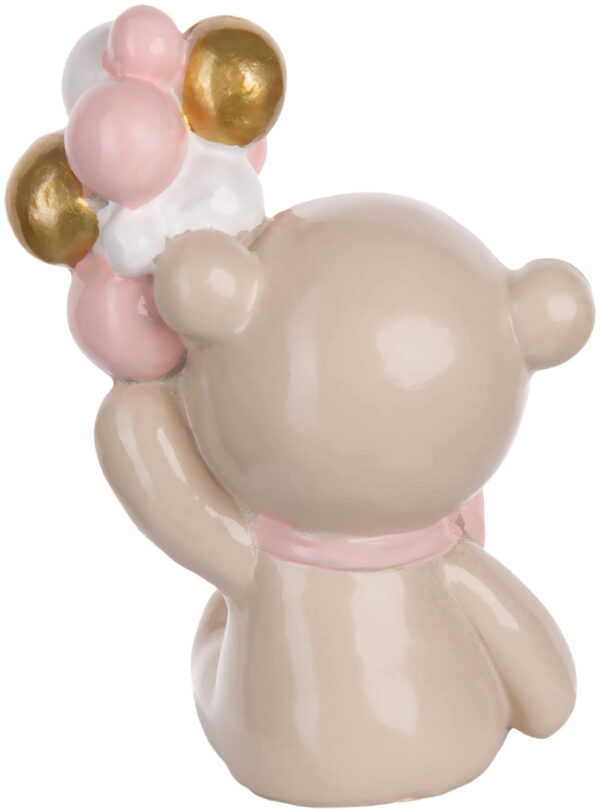 MIŚ Z BALONAMI FIGURKA POLIRESING - obrazek 2