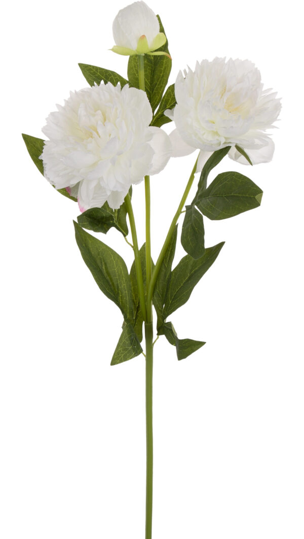 PEONIA PIWONIA BIAŁA GAŁAZKA 74 CM KWIATY SZTUCZNE