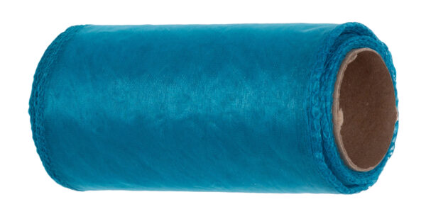 ORGANZA D. TURQUOISE CIEMNY TURKUS TIUL ORGANTYNA 12 CM 9Y 8,22 M