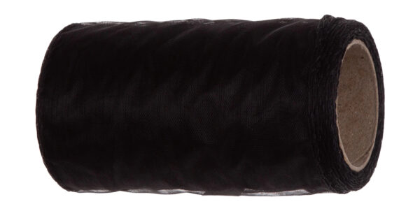 ORGANZA BLACK CZARNA TIUL ORGANTYNA 12 CM 9Y 8,22 M