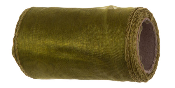 ORGANZA D. OLIVE GREEN CIEMNA OLIWKA TIUL ORGANTYNA 12 CM 9Y 8,22 M