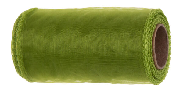 ORGANZA J. ZIELONY TIUL ORGANTYNA 12 CM 9Y 8,22 M