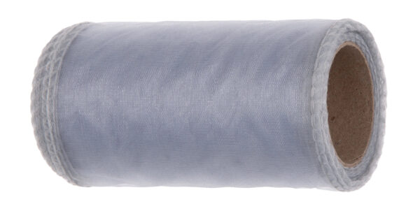 ORGANZA SILVER SREBRNA TIUL ORGANTYNA 12 CM 10Y 9,14 M