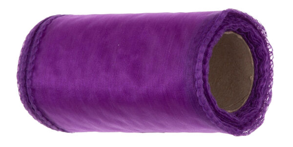 ORGANZA PURPLE FIOLETOWY TIUL ORGANTYNA 12 CM 10Y 9,14 M