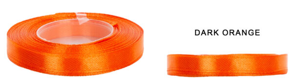 1,2 CM 32M DARK ORANGE CIEMNA POMARAŃCZOWA WSTĄŻKA TASIEMKA SATYNA ATŁAS