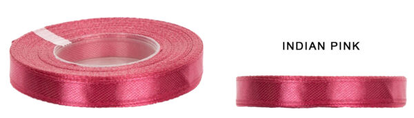 1 CM 32M INDIAN PINK RÓŻOWA WSTĄŻKA TASIEMKA SATYNA ATŁAS