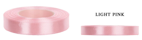 1 CM 32M LIGHT PINK RÓŻOWA WSTĄŻKA TASIEMKA SATYNA ATŁAS