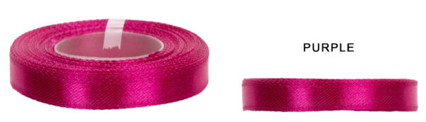 1 CM 32M PURPLE WSTĄŻKA TASIEMKA SATYNA ATŁAS