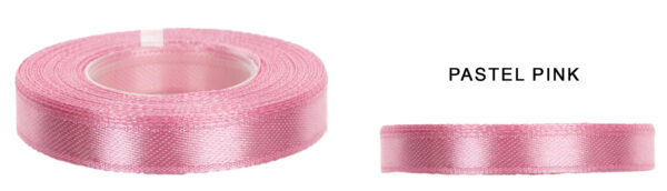 2,5 CM 32M PASTEL PINK RÓŻOWA WSTĄŻKA TASIEMKA SATYNA ATŁAS