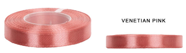 2,5 CM 32M VENETIAN PINK RÓŻOWA WSTĄŻKA TASIEMKA SATYNA ATŁAS