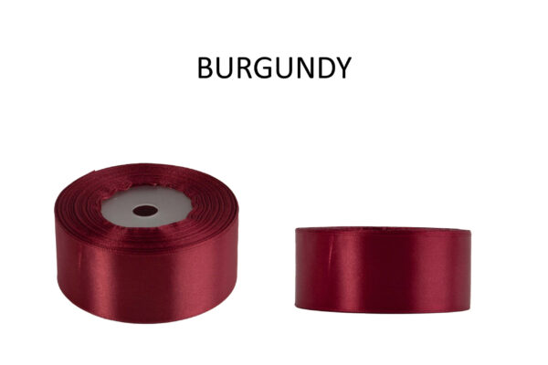 4 CM 32M BURGUNDY BURGUND WSTĄŻKA TASIEMKA SATYNA ATŁAS