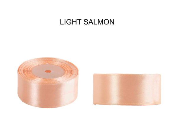 4 CM 32M LIGHT SALMON JASNY ŁOSOŚ WSTĄŻKA TASIEMKA SATYNA ATŁAS