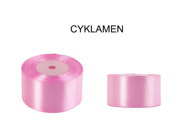 5 CM 32M CYKLAMEN WSTĄŻKA TASIEMKA SATYNA ATŁAS