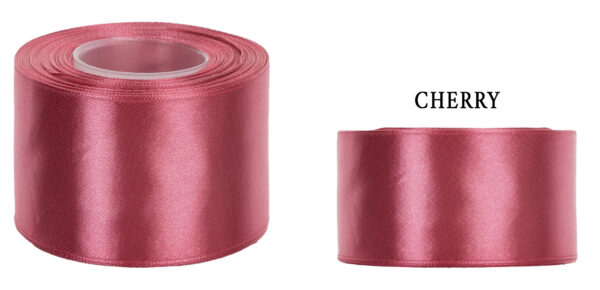 5 CM 32M CHERRY WSTĄŻKA TASIEMKA SATYNA ATŁAS