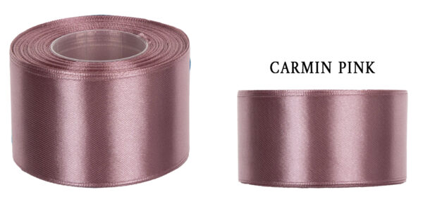 5 CM 32M CARMINE PINK RÓŻOWA WSTĄŻKA TASIEMKA SATYNA ATŁAS