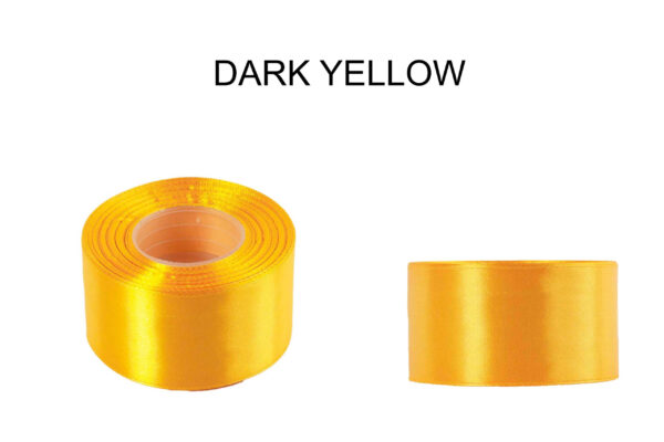 5 CM 32M DARK YELLOW C. ŻÓŁTA WSTĄŻKA TASIEMKA SATYNA ATŁAS