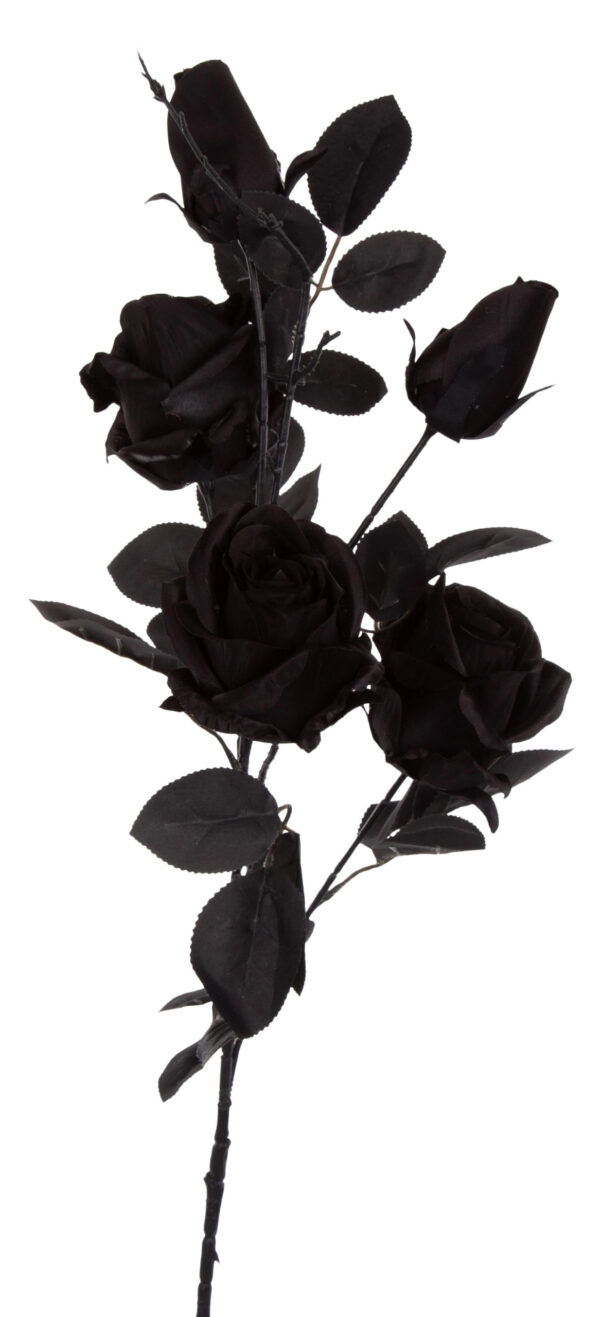 RÓŻA CZARNA GAŁĄZKA 85 CM BLACK