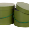 2X FLOWER BOX DK OLIVE GREEN ZIELONE PUDEŁKO NA KWIATY