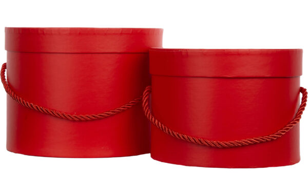 2X FLOWER BOX CZERWONY RED PUDEŁKO NA KWIATY - obrazek 2
