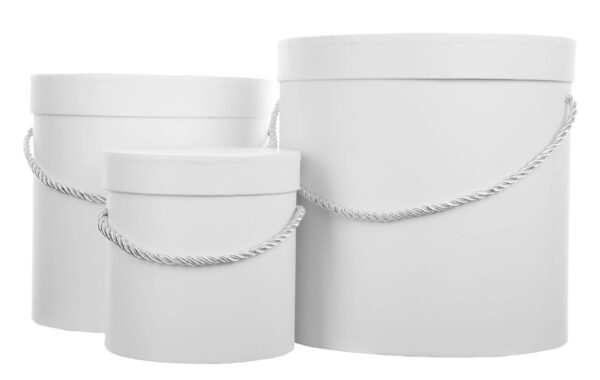3X FLOWER BOX PUDEŁKO NA KWIATY PREZENT BIAŁY