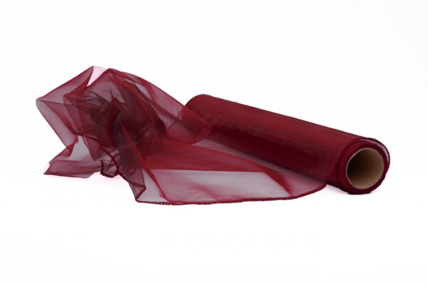 ORGANZA BURGUND BURGUNDY TIUL ORGANTYNA 40 CM/9Y - obrazek 4