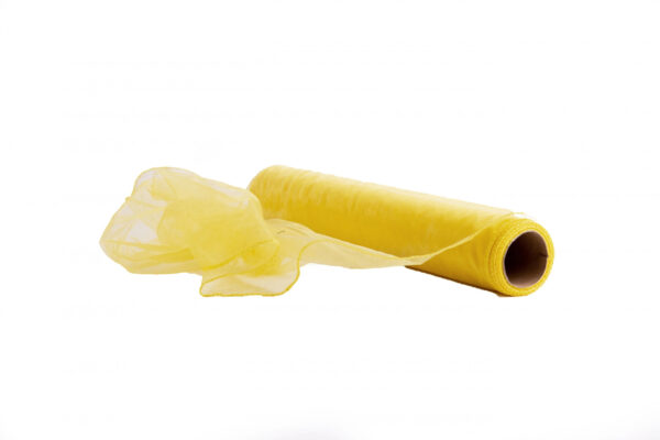 ORGANZA ŻÓŁTA YELLOW TIUL ORGANTYNA 40 CM/9Y - obrazek 4