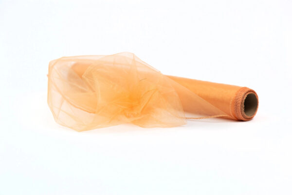 ORGANZA C. ŁOSOSIOWA DEEP SALMON TIUL ORGANTYNA CIEMNY ŁOSOŚ 40 CM/9Y - obrazek 4