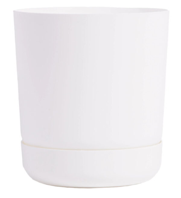 DONICZKA Z PODSTAWKĄ SATINA ŚR 13CM H 14,5CM BIAŁA - obrazek 2