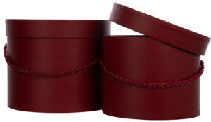 2X FLOWER BOX PUDEŁKO NA KWIATY BURGUNDY