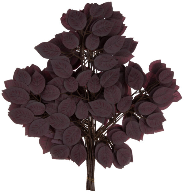 12 X LIŚĆ LIŚCIE RÓŻY RÓŻA 56 CM GAŁAZKA SZARY - BORDO - obrazek 2