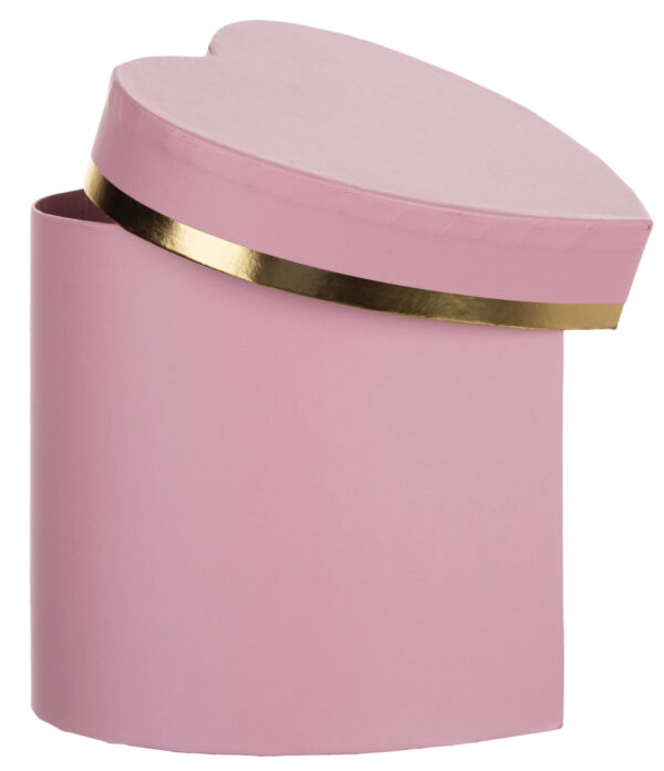 FLOWER BOX PUDEŁKO NA KWIATY PREZENT SERCE RÓŻOWE