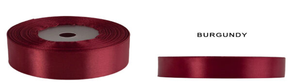 1,2 CM 32M BURGUND BURGUNDY WSTĄŻKA TASIEMKA SATYNA ATŁAS