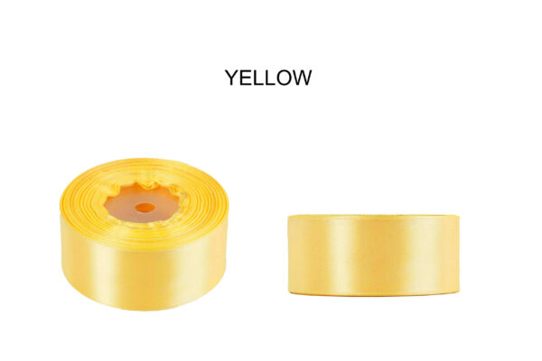 3,8 CM 32M YELLOW ŻÓŁTA WSTĄŻKA TASIEMKA SATYNA ATŁAS
