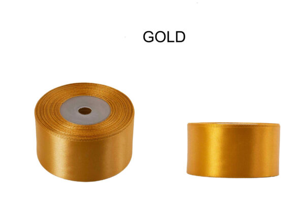 3,8 CM 32M ZŁOTA GOLD WSTĄŻKA TASIEMKA SATYNA ATŁAS