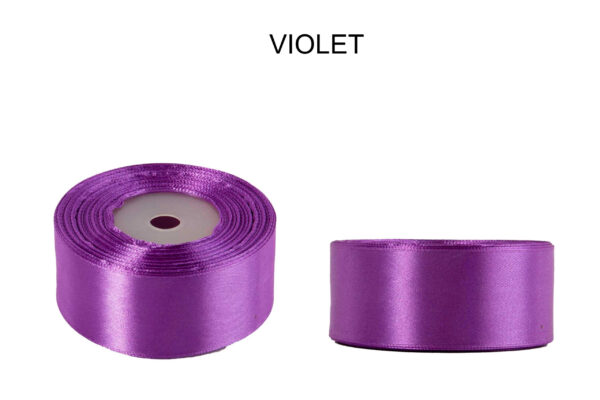 3,8 CM 32M VIOLET FIOLETOWA WSTĄŻKA TASIEMKA SATYNA ATŁAS