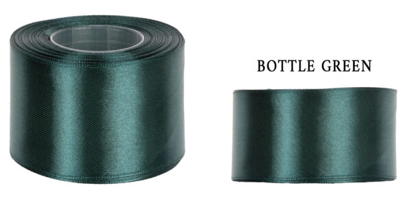 3,8 CM 32M BOTTLE GREEN BUTELKOWA ZIELEŃ WSTĄŻKA TASIEMKA SATYNA ATŁAS
