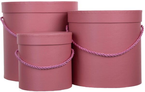 3X FLOWER BOX PUDEŁKO NA KWIATY PREZENT RÓŻ CHERRY - obrazek 2