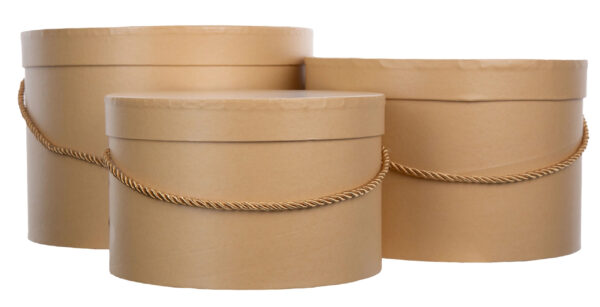 3X FLOWER BOX PUDEŁKO NA KWIATY PREZENT BEŻ BEIGE - obrazek 2