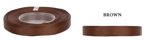 RYPS 0,65 CM 22,8 M BROWN BRĄZOWA TASIEMKA RYPSOWA