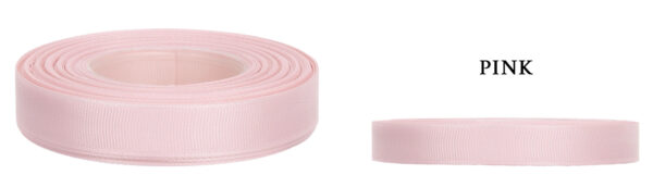 RYPS 2,5 CM 22,8 M BABY PINK RÓŻOWA TASIEMKA RYPSOWA
