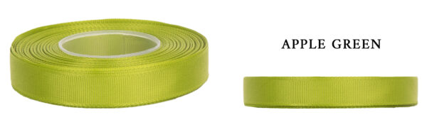 RYPS 2,5 CM 22,8 M APPLE GREEN ZIELONE JABŁUSZKO TASIEMKA RYPSOWA